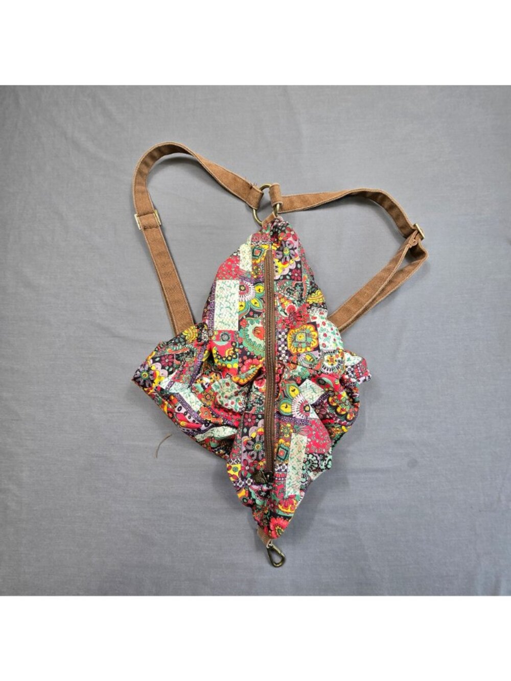 Black Butterfly Womens Mini Backpack Floral Patchwork Colorful Bag Boho Festival - Picture 3 of 5